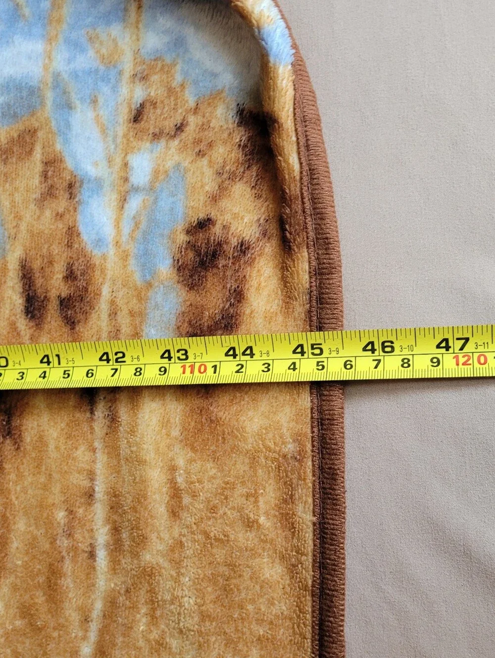 Reversible Vintage Style Deer Buck Winter Woods Raschel Throw Blanket